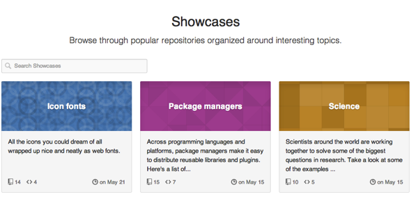 Github showcases